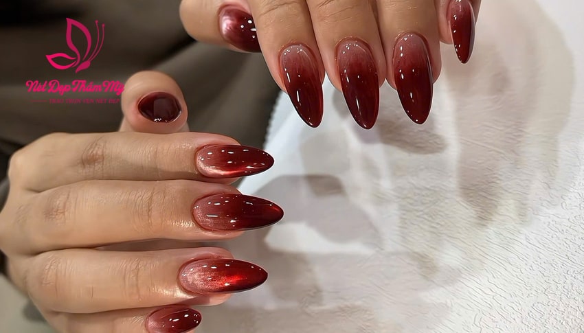 nail mắt mèo đỏ